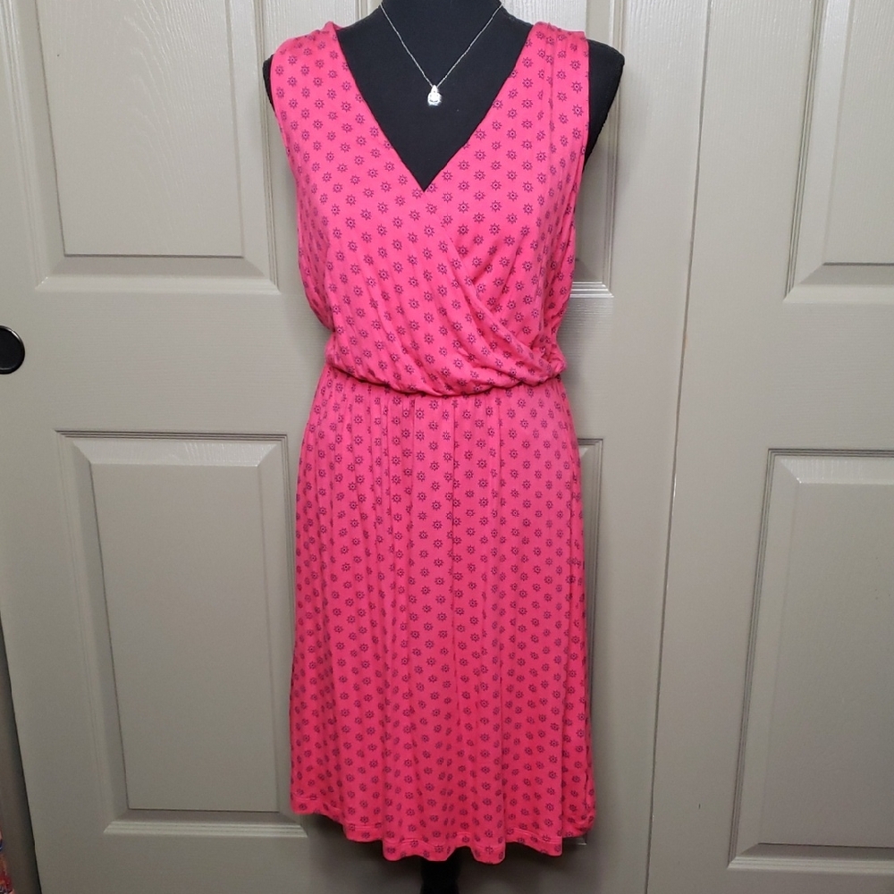 NWT Old Navy Pink Patterned Midi Dress Size Medium